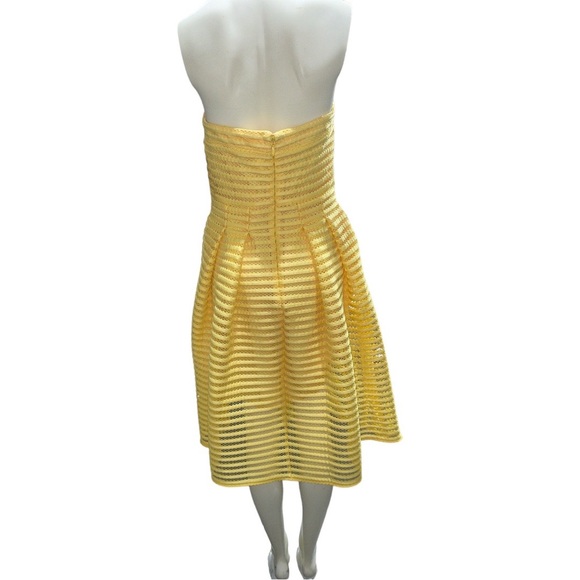NY&C  strapless yellow dress - Picture 3 of 7